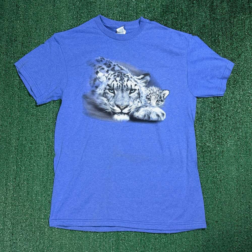 2000s Calgary Zoo Snow Leopard Nature T-Shirt Adult Medium